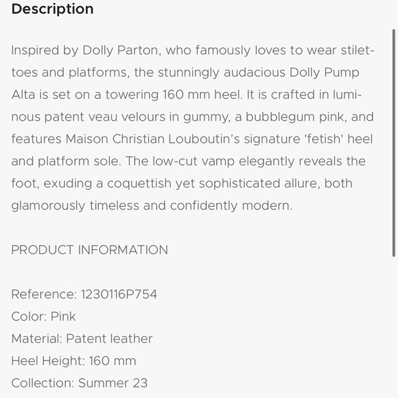 NIB Christian Louboutin Dolly Alta 160mm Pink Patent Platform Pump Size EU 37 - Picture 5 of 11